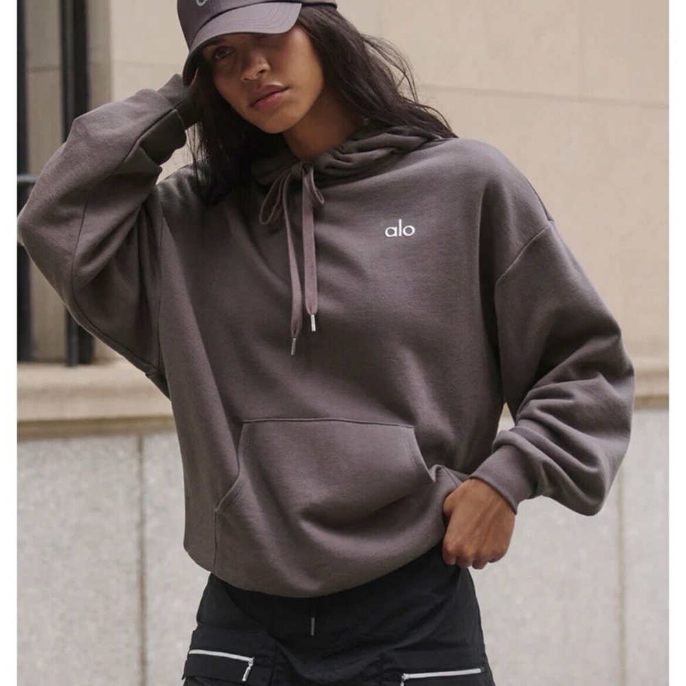 ALO Yoga Limited Edition Accolade Hoodie in Raisinette Size S